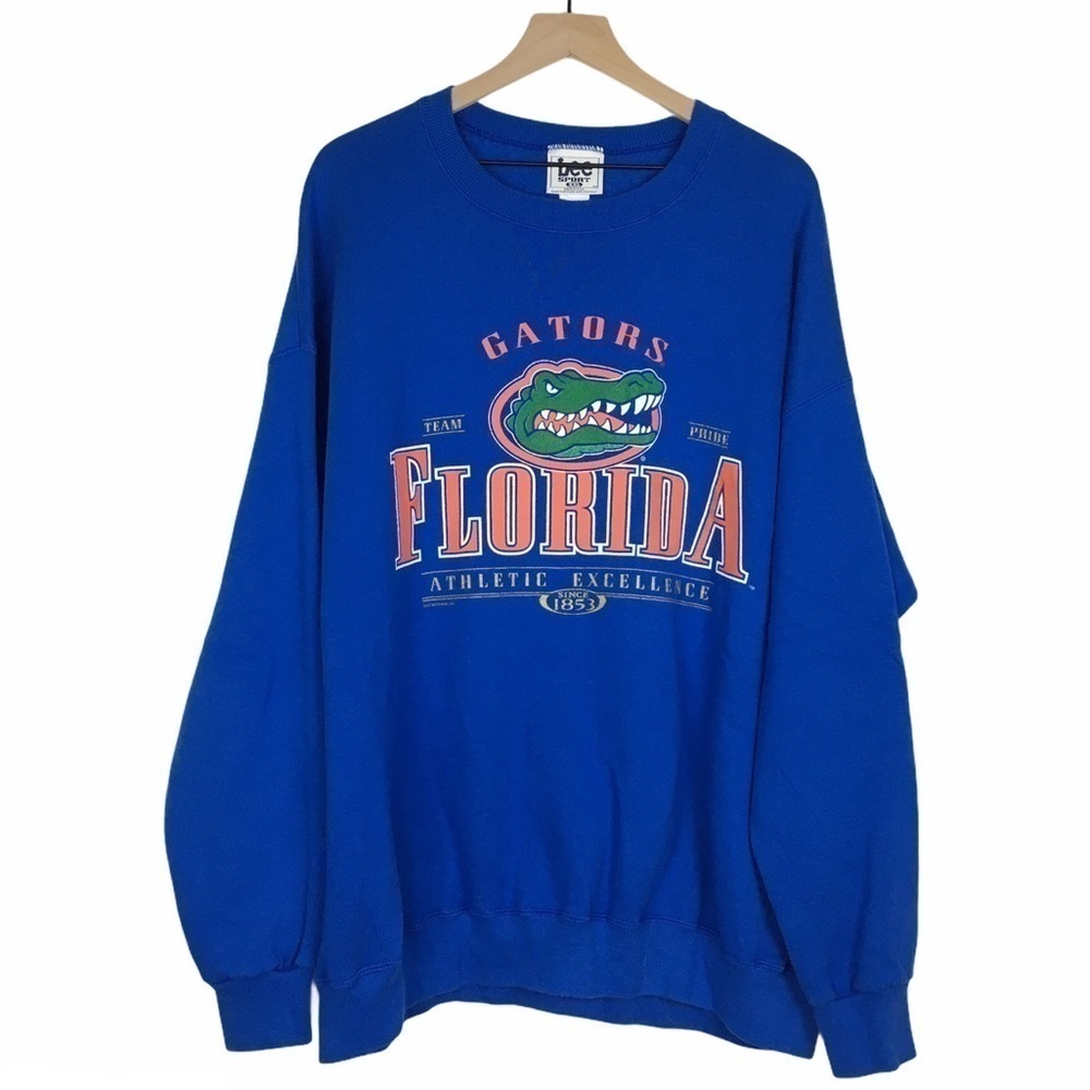 VINTAGE Florida Gators Sweatshirt Graphic Lee Sport Football Size XXL Oversized